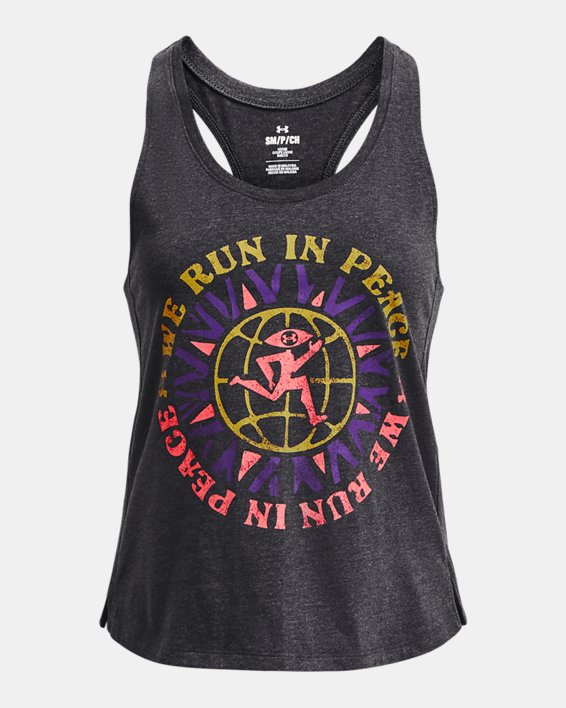 Camiseta sin mangas UA Run In Peace para mujer, Black, pdpMainDesktop image number 4